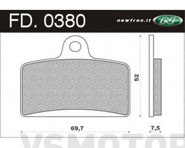 Newfren Brake Pads Aprilia RS4 50 / Derbi GPR 50 