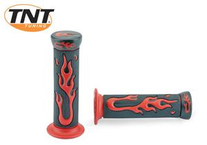 TNT Grips Flames Red