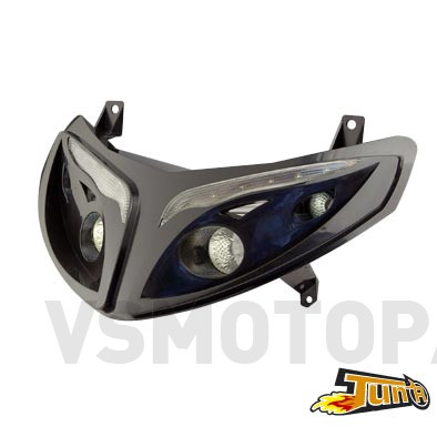 TunR Headlight. Black LED Speedfight 2 / Motorhispania RX2