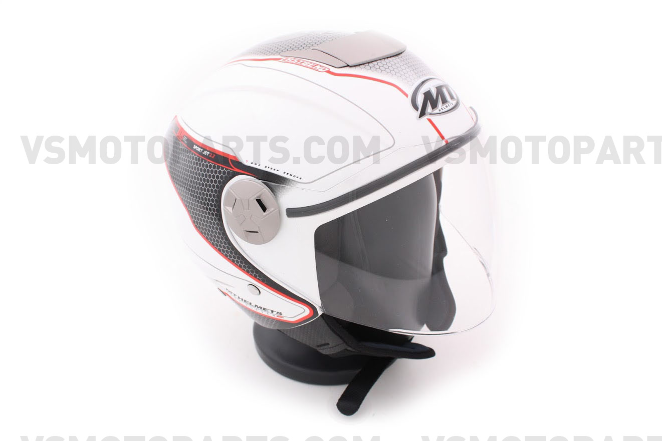 MT Jet Helmet City Eleven Dynamic White / Red