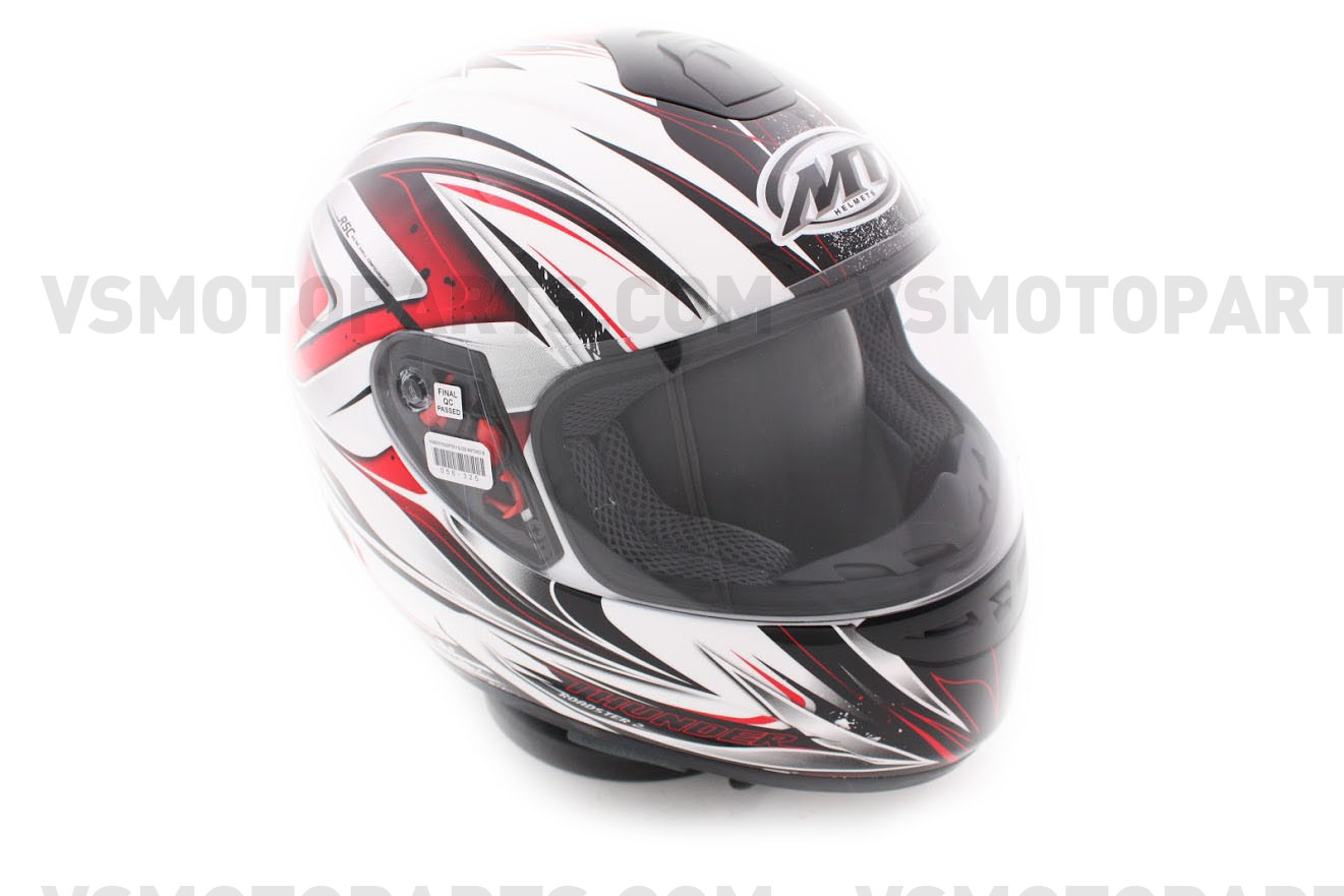 MT Helmet Roadster White / Red