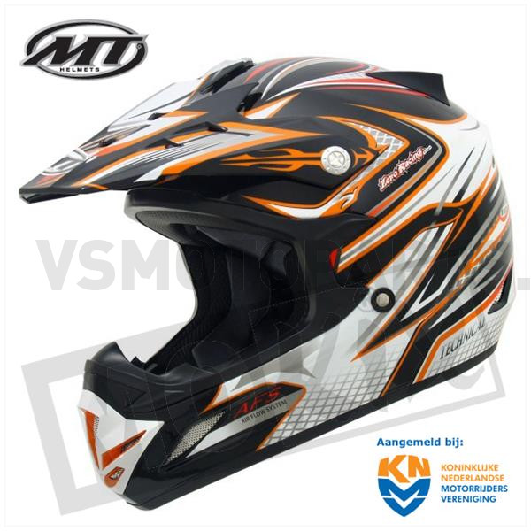 MT MX-1 Cross Helmet Black / Orange